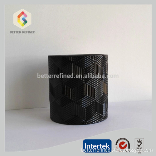 Home Decoration Use black glass candle jar